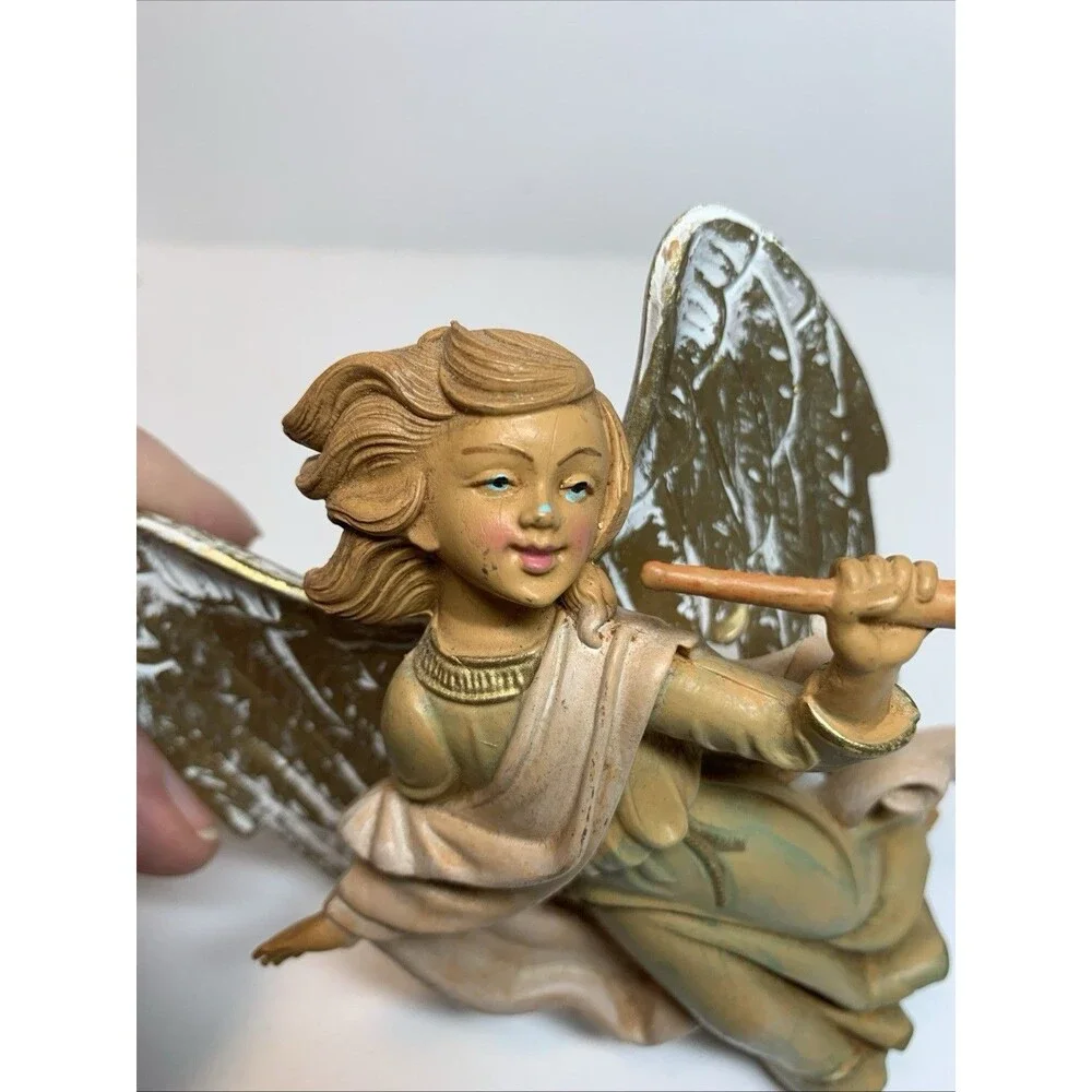 Vintage Christmas Angels Italy Playing Musical Instruments Victorian 5.5”